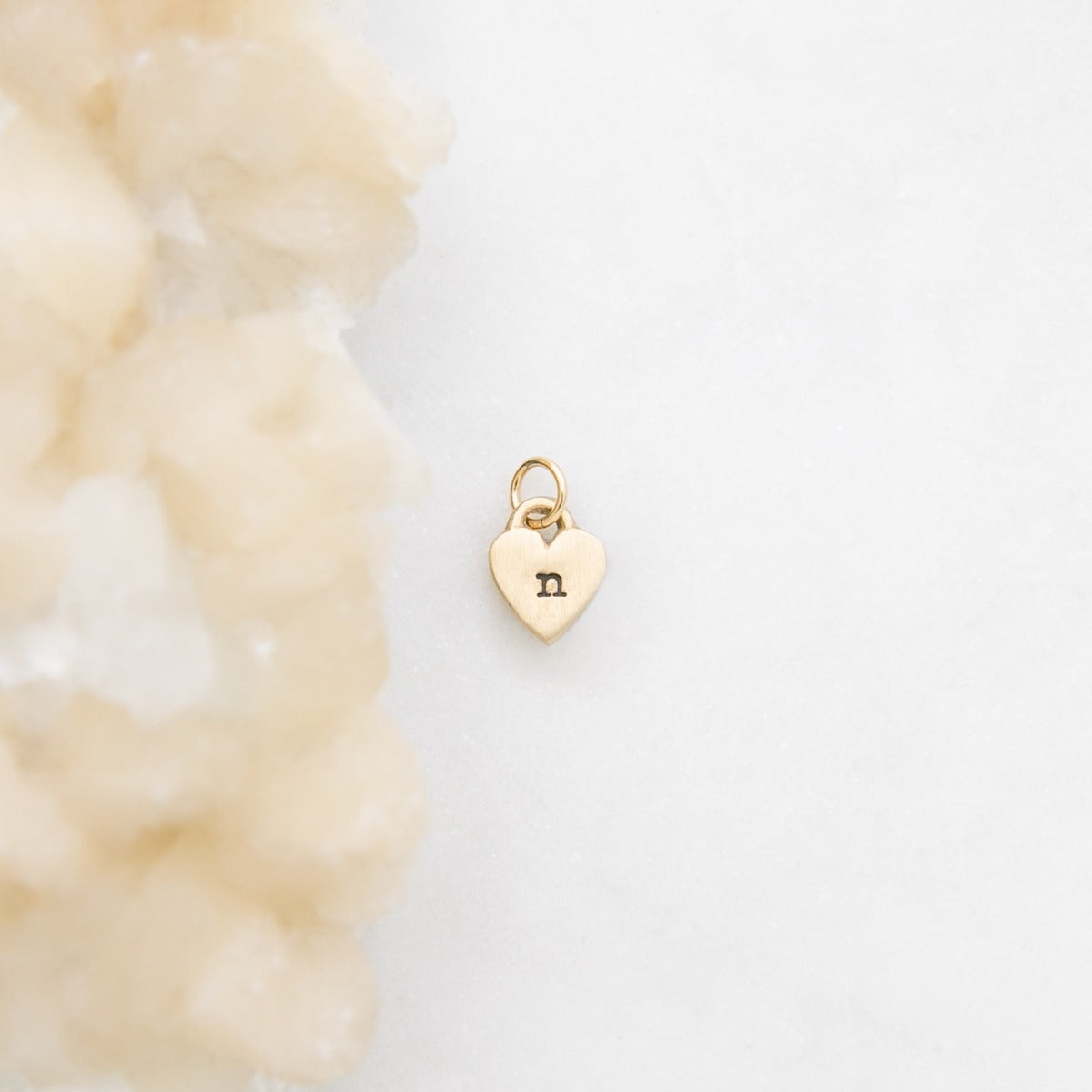 Cherished Heart Initial Charm {14K Gold}