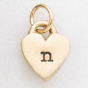 Cherished Heart Initial Charm {14K Gold}