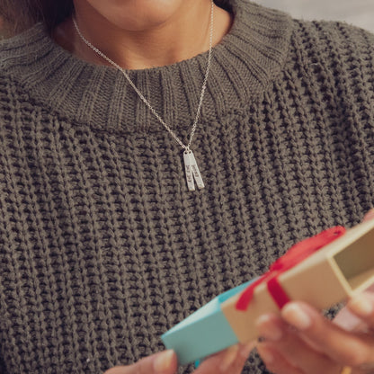 Bezel Birthstone Necklace {Sterling Silver}