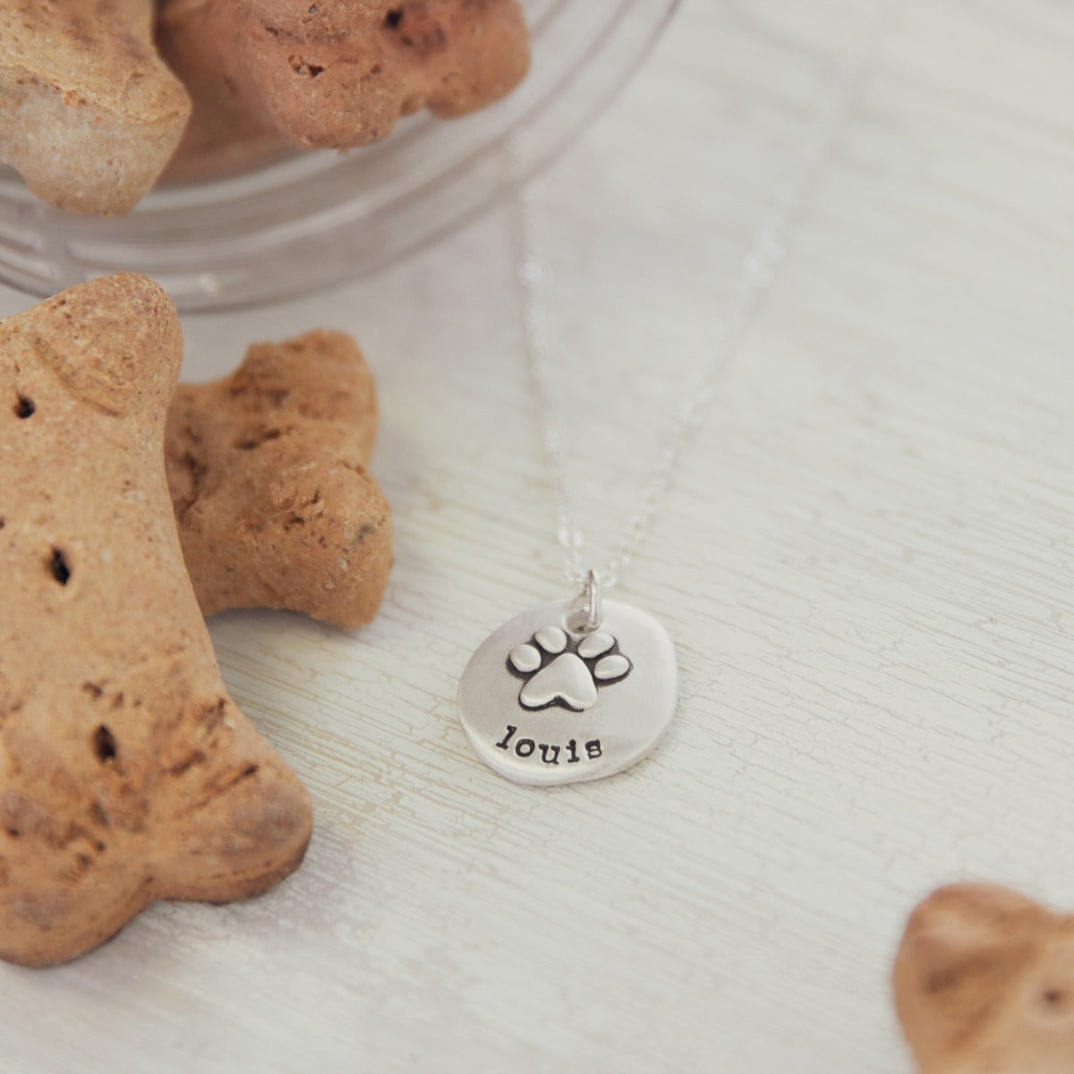 Furry Footprint Necklace {Sterling Silver}