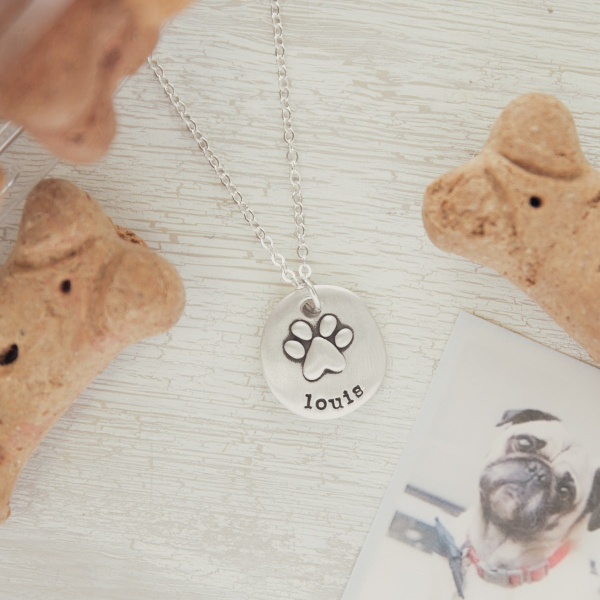 Furry Footprint Necklace {Sterling Silver}