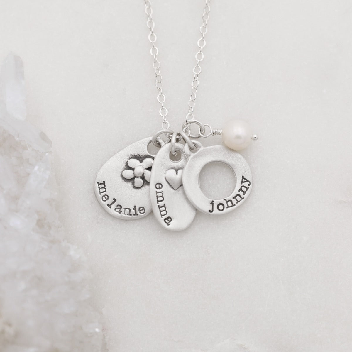 {sterling silver} jumble of charms necklace