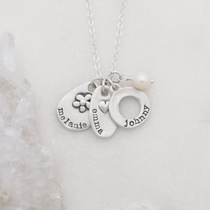 {sterling silver} jumble of charms necklace