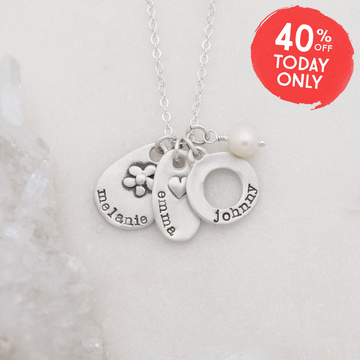 {sterling silver} jumble of charms necklace