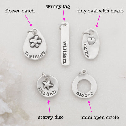 {sterling silver} jumble of charms necklace