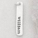 Skinny Tag Charm {Sterling Silver}