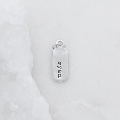 Rounded Corners Tag {Sterling Silver}