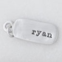 Rounded Corners Tag {Sterling Silver}