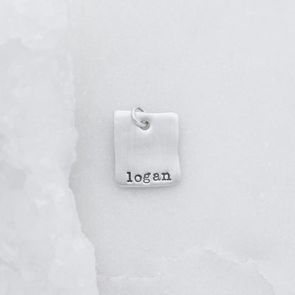 Square Tag {Sterling Silver}