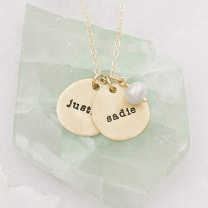 Beloved Name Disc Necklace {10k Gold}