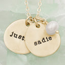 Beloved Name Disc Necklace {10k Gold}