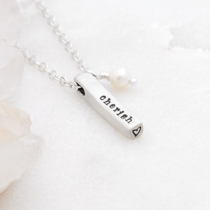 Word of the Year Necklace - 1 Side {Sterling Silver}