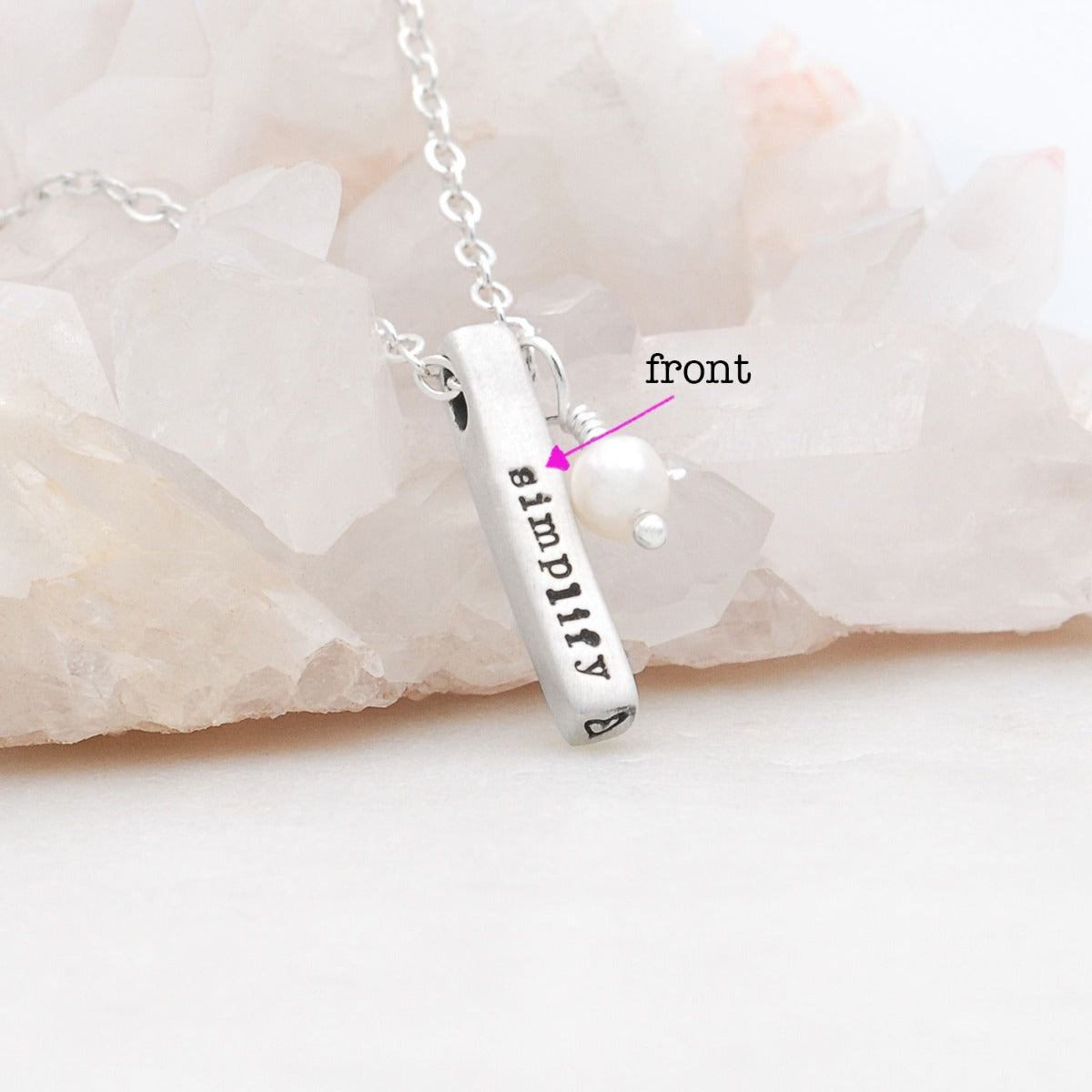 Word of the Year Necklace - 1 Side {Sterling Silver}