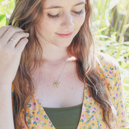 Light + Bright Hearts Necklace {10k Gold}