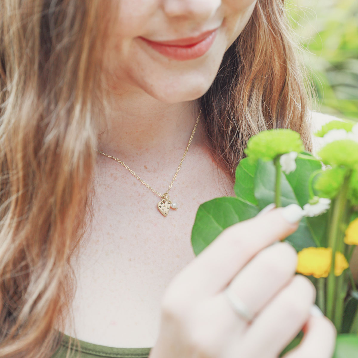 Light + Bright Hearts Necklace {10k Gold}