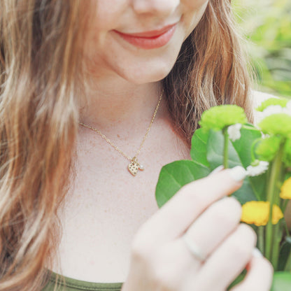 Light + Bright Hearts Necklace {10k Gold}