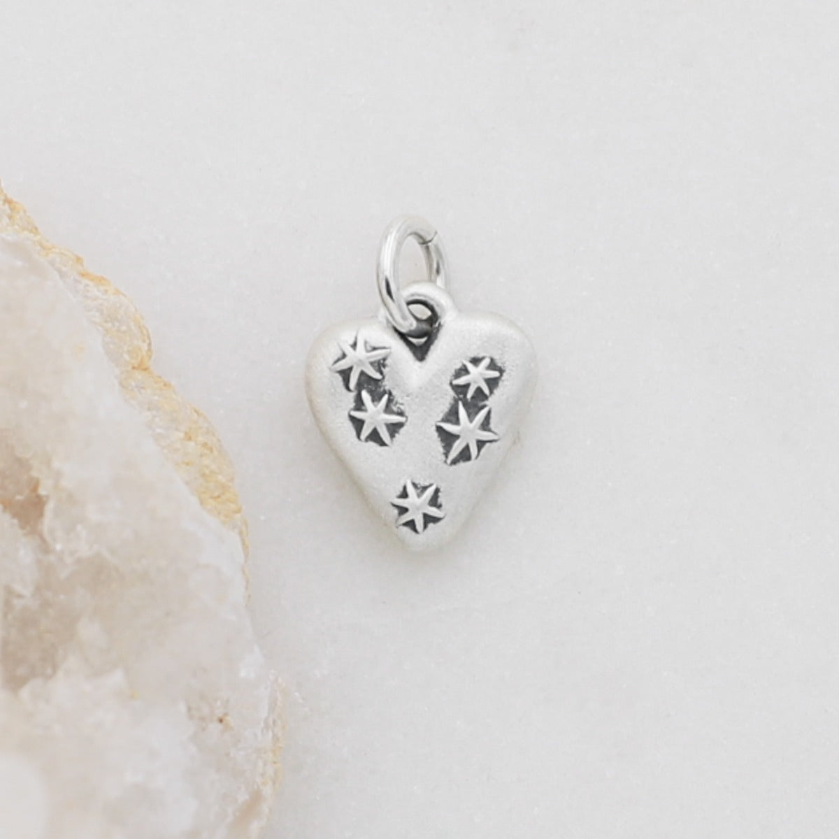 Sparkle Heart Charm {Sterling Silver}