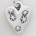 Sparkle Heart Charm {Sterling Silver}