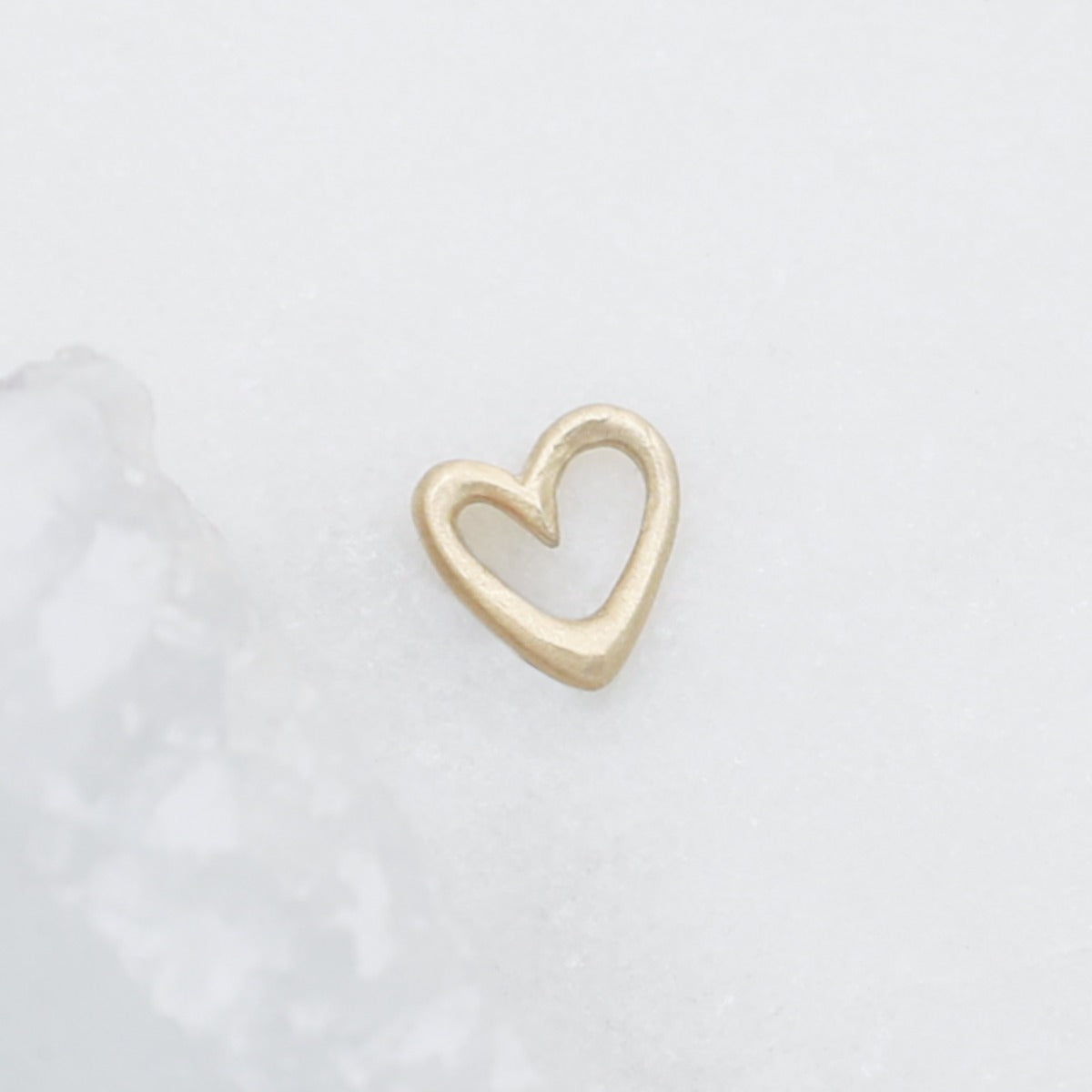 Love Grows 1/4" Tiny Heart charm {10k Gold}