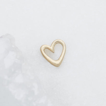 Love Grows 1/4" Tiny Heart charm {10k Gold}