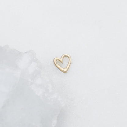 Love Grows 1/4" Tiny Heart charm {10k Gold}