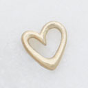 Love Grows 1/4" Tiny Heart charm {10k Gold}