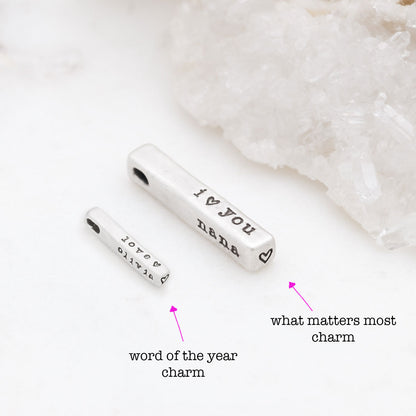 What Matters Most Charm {Sterling Silver}