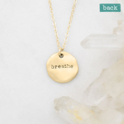 Be You Disc Necklace {10k Gold}