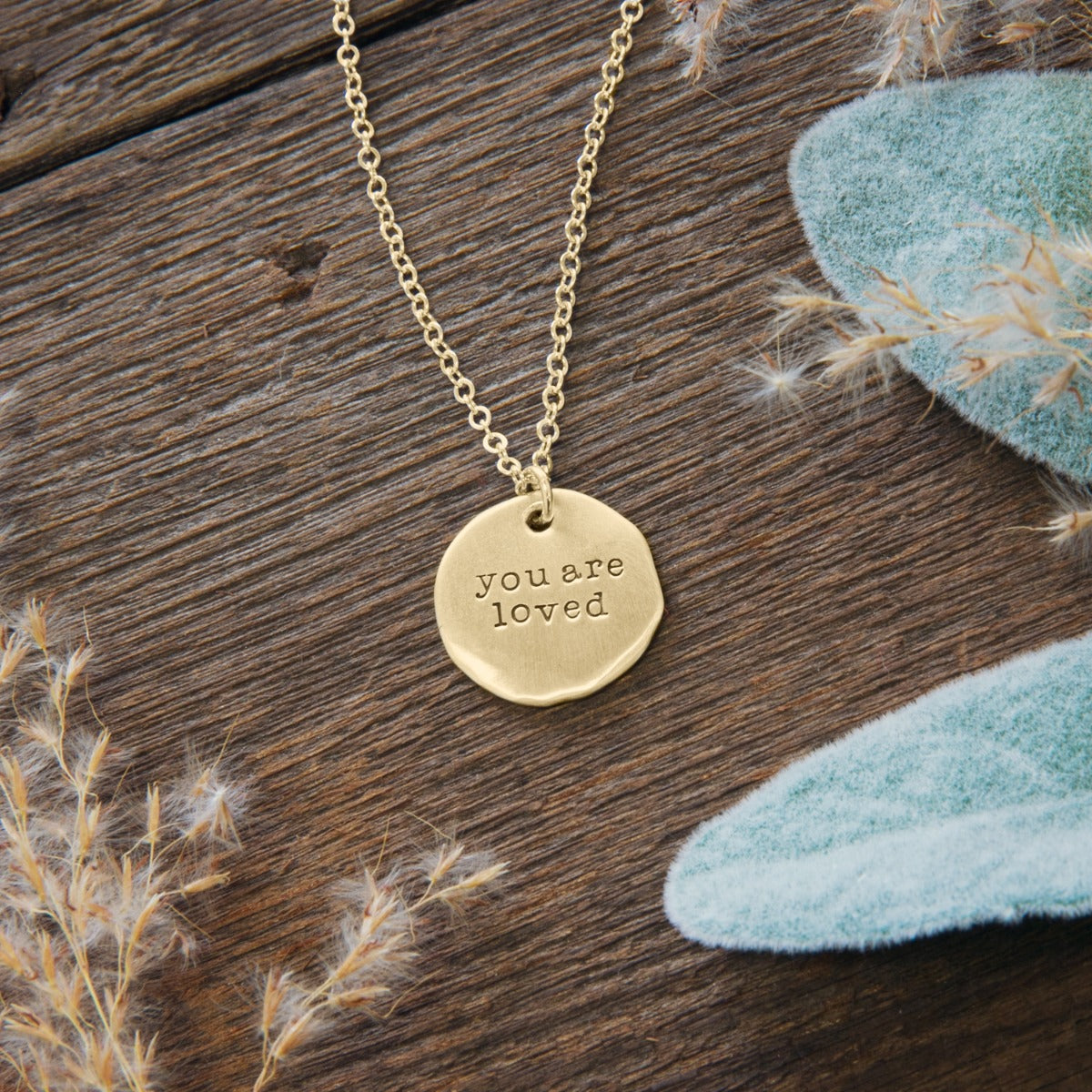 Be You Disc Necklace {10k Gold}