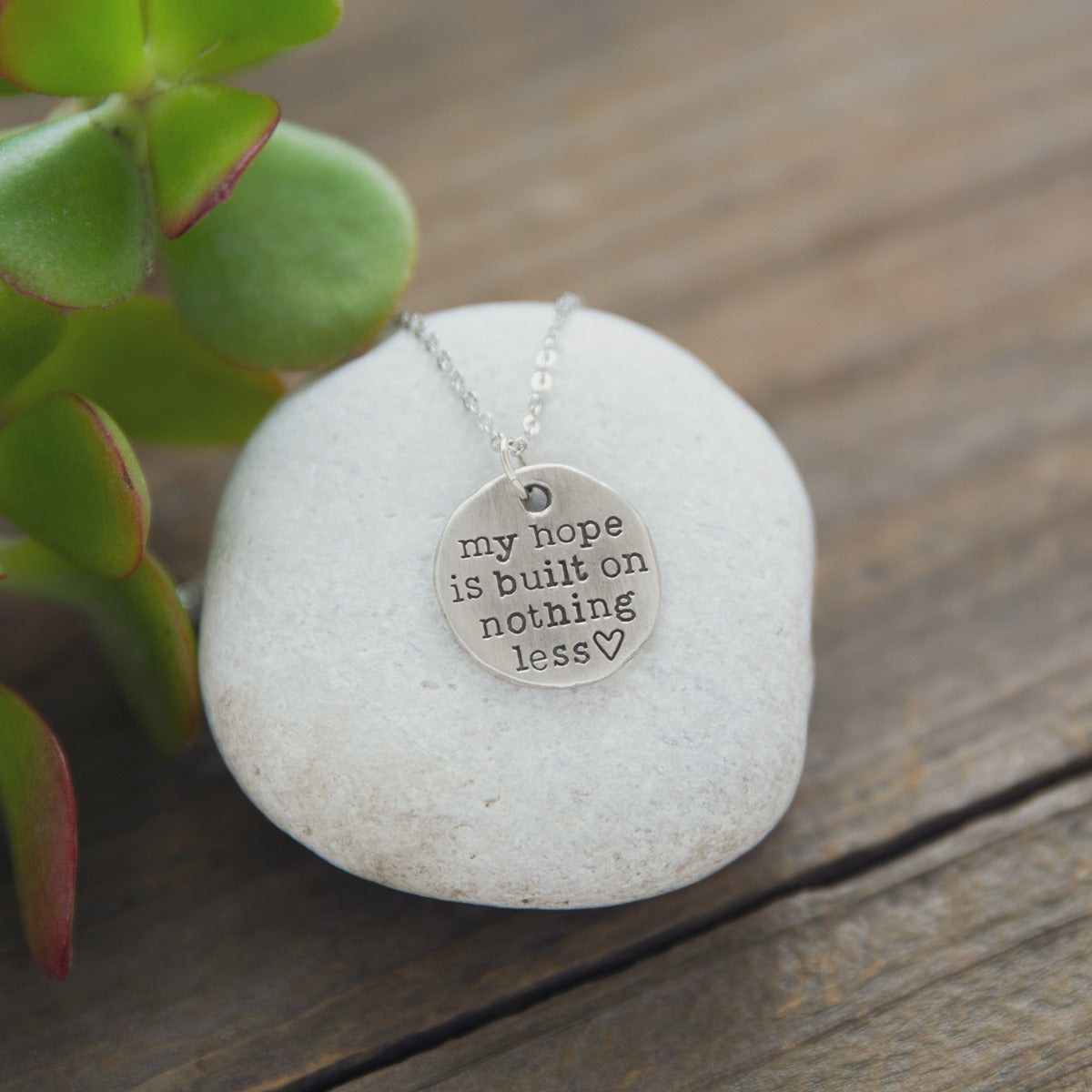 My Hope Is Built Necklace {Pewter}