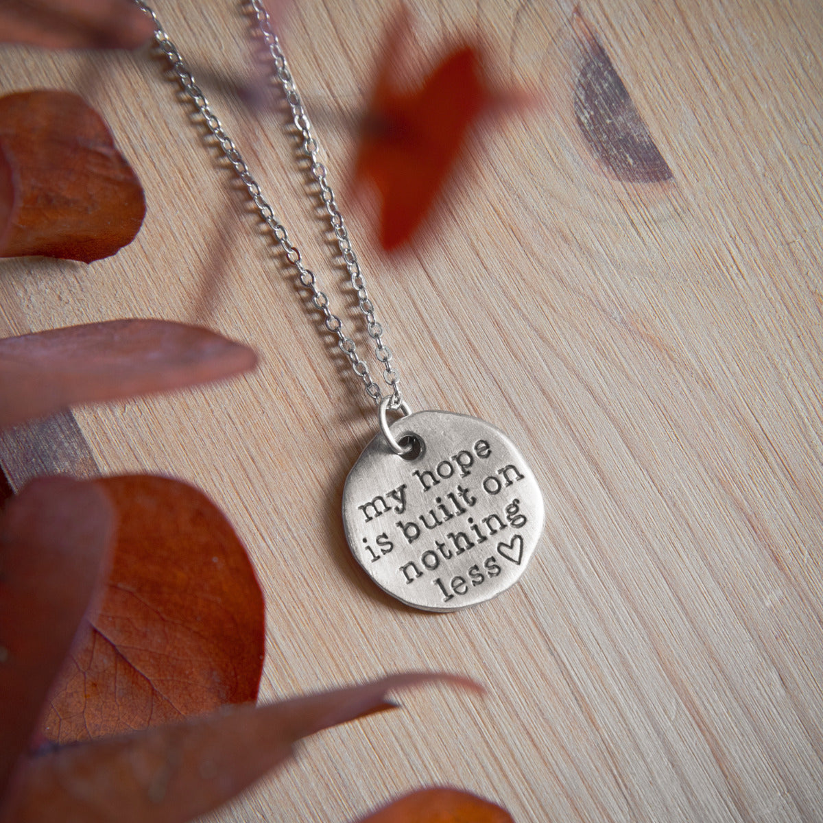 My Hope Is Built Necklace {Pewter}