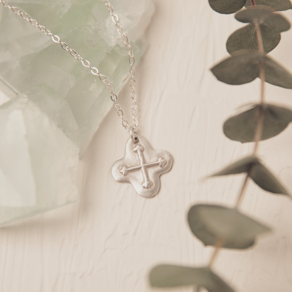 Shining Light Cross Necklace {Sterling Silver}