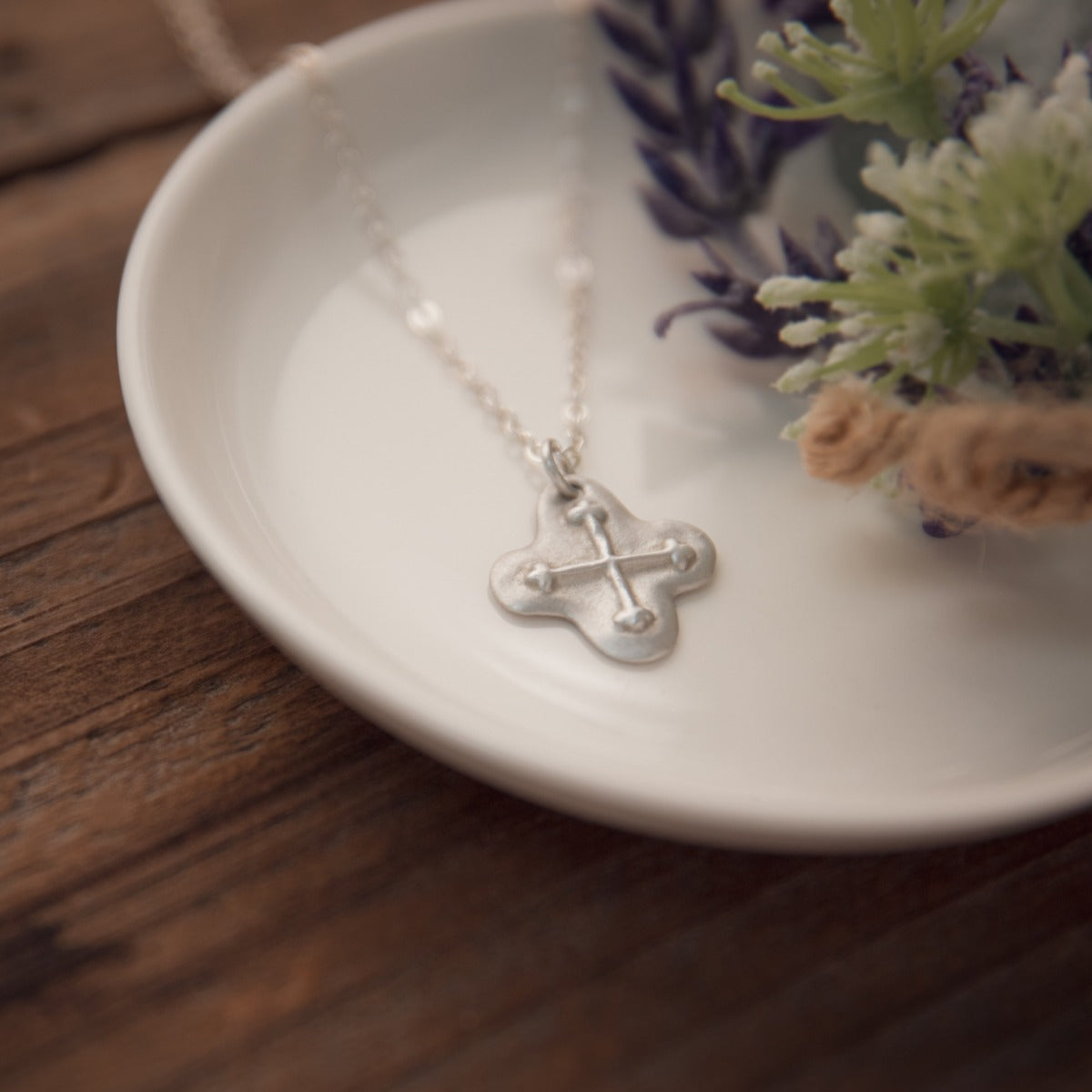 Shining Light Cross Necklace {Sterling Silver}