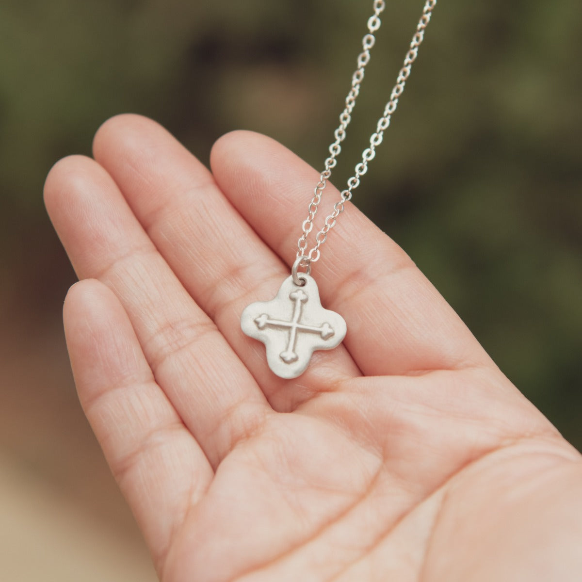 Shining Light Cross Necklace {Sterling Silver}