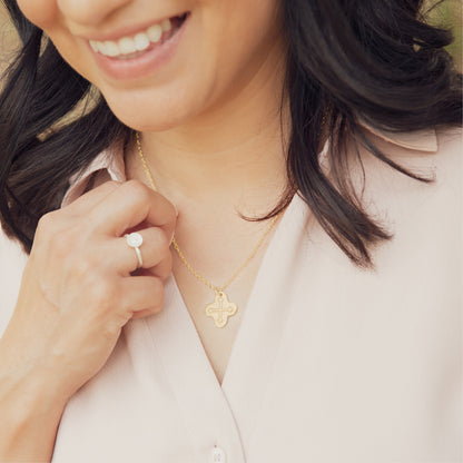 Shining Light Cross Necklace {14K Gold}