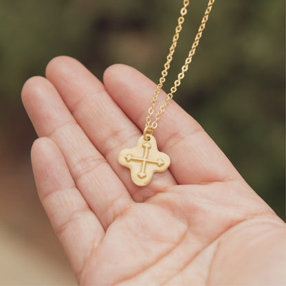 Shining Light Cross Necklace {10K Gold}