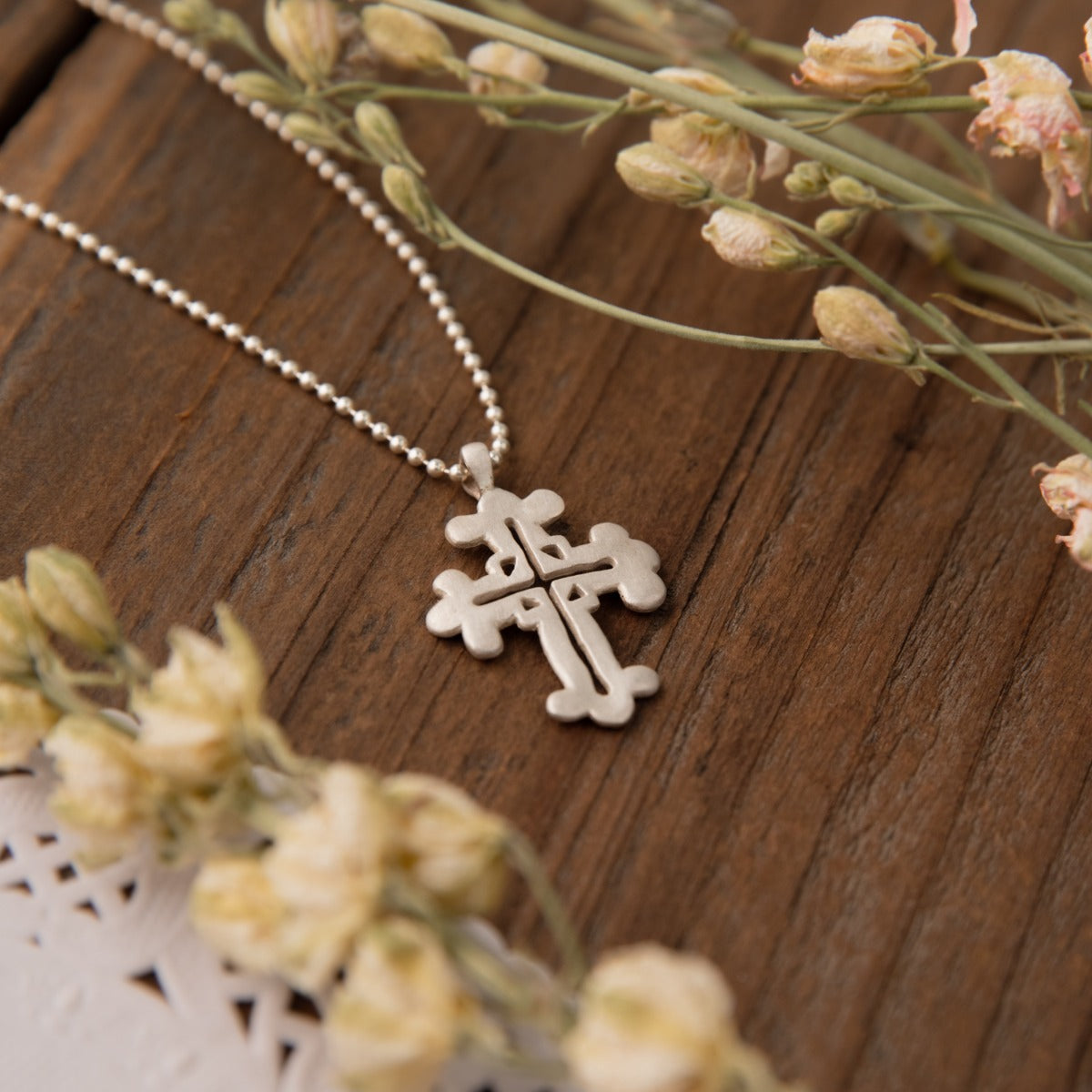 Work of Art Cross Necklace {Sterling Silver}