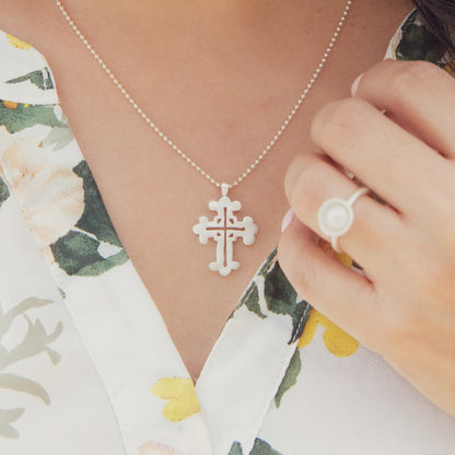 Work of Art Cross Necklace {Sterling Silver}