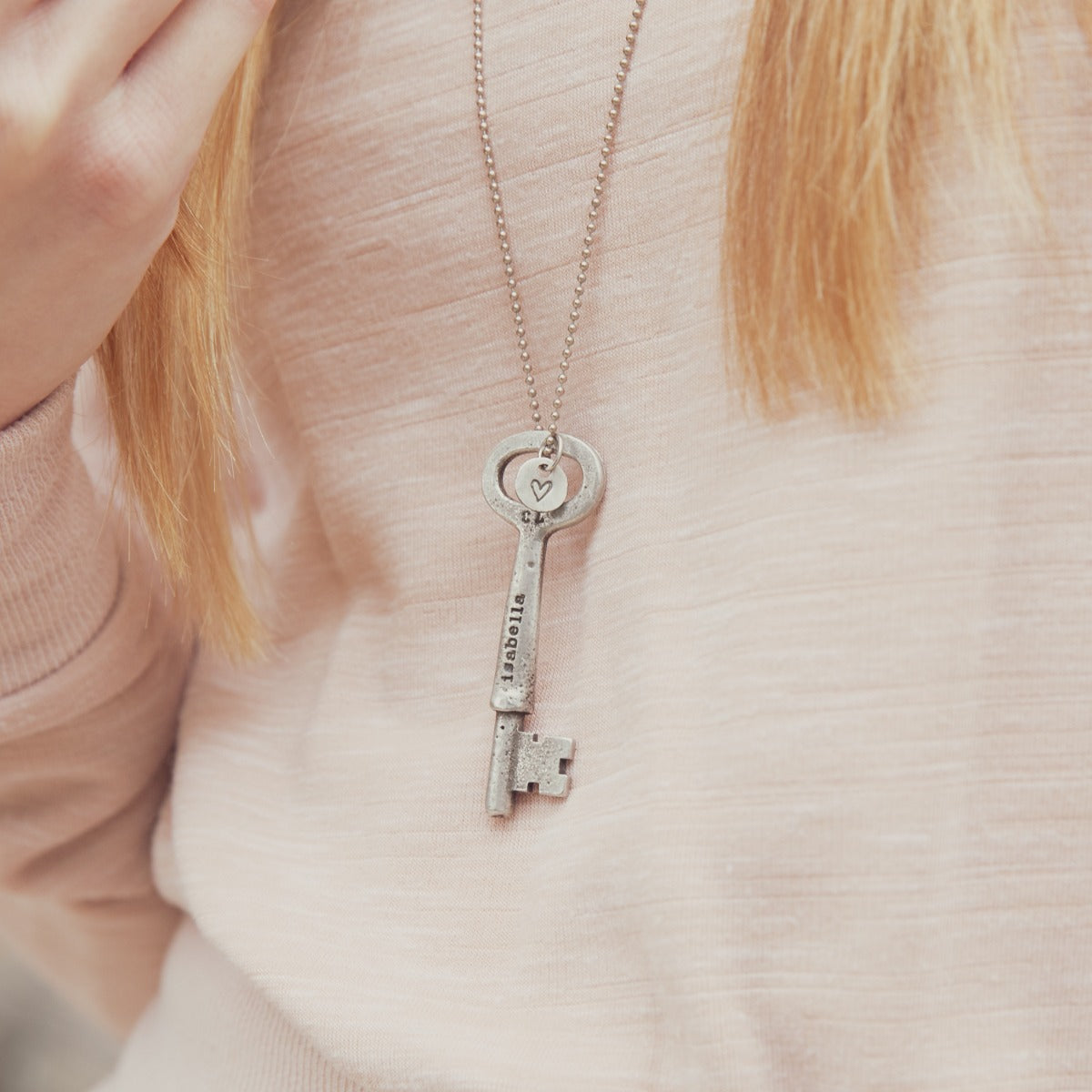 Key To My Heart Necklace {Pewter}