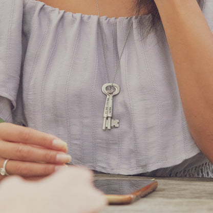 Key To My Heart Necklace {Pewter}