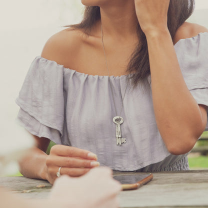 Key To My Heart Necklace {Pewter}