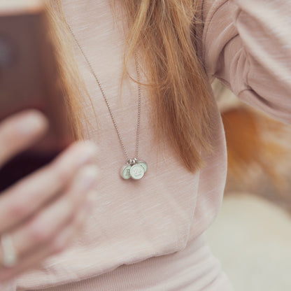 Typewriter Initial Necklace {Pewter}