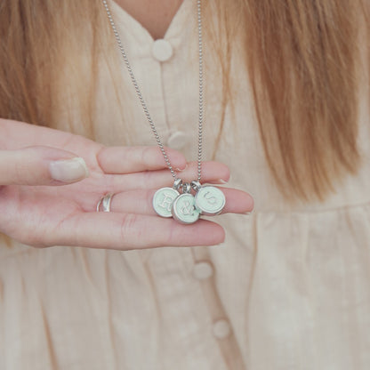 Typewriter Initial Necklace {Pewter}