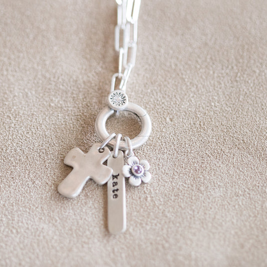 Tiny Jewels Buildable Charm Necklace {Sterling Silver}