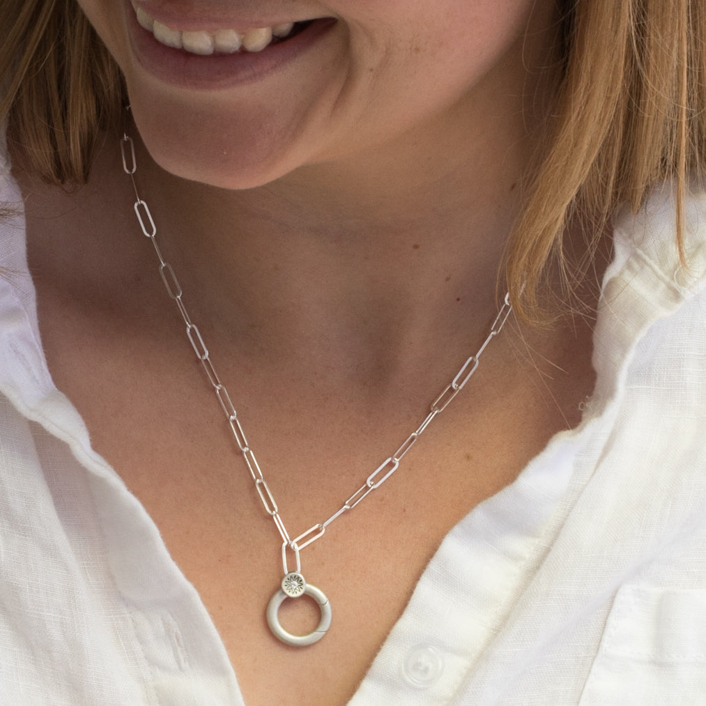 Sunburst Buildable Charm Necklace {Sterling Silver}