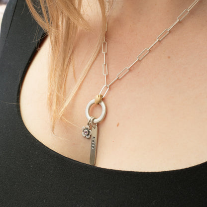 Golden Heart Buildable Charm Necklace {Sterling Silver}