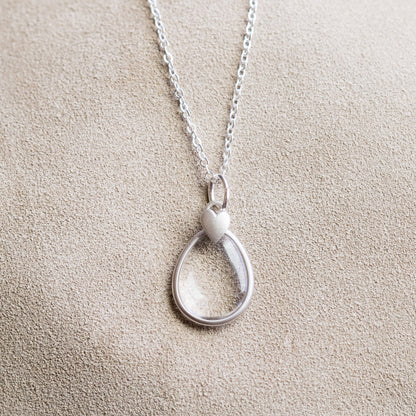 clear and bright heart necklace {sterling silver}