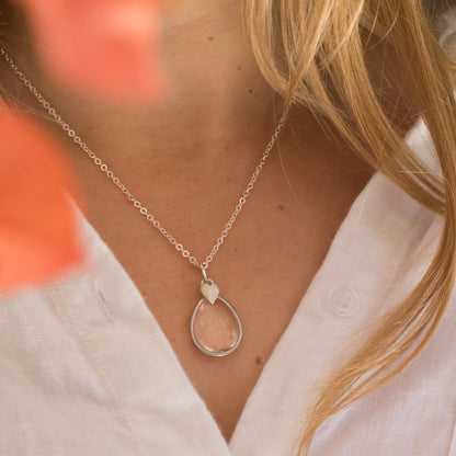 clear and bright heart necklace {sterling silver}