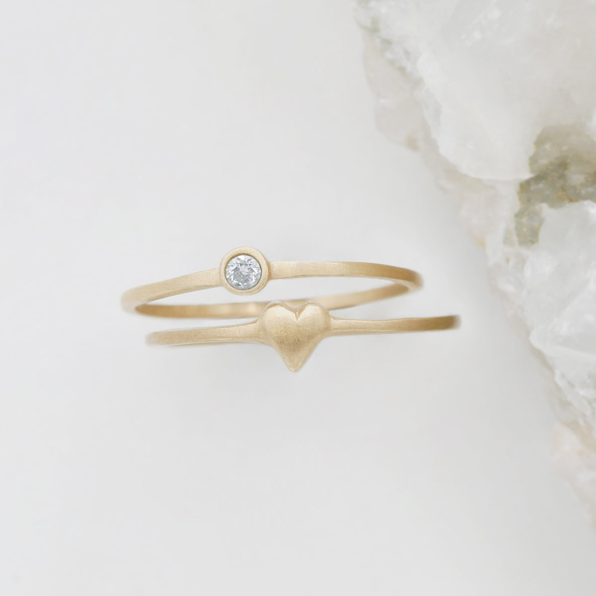 Love & Loss Ring Pair {10K Gold}