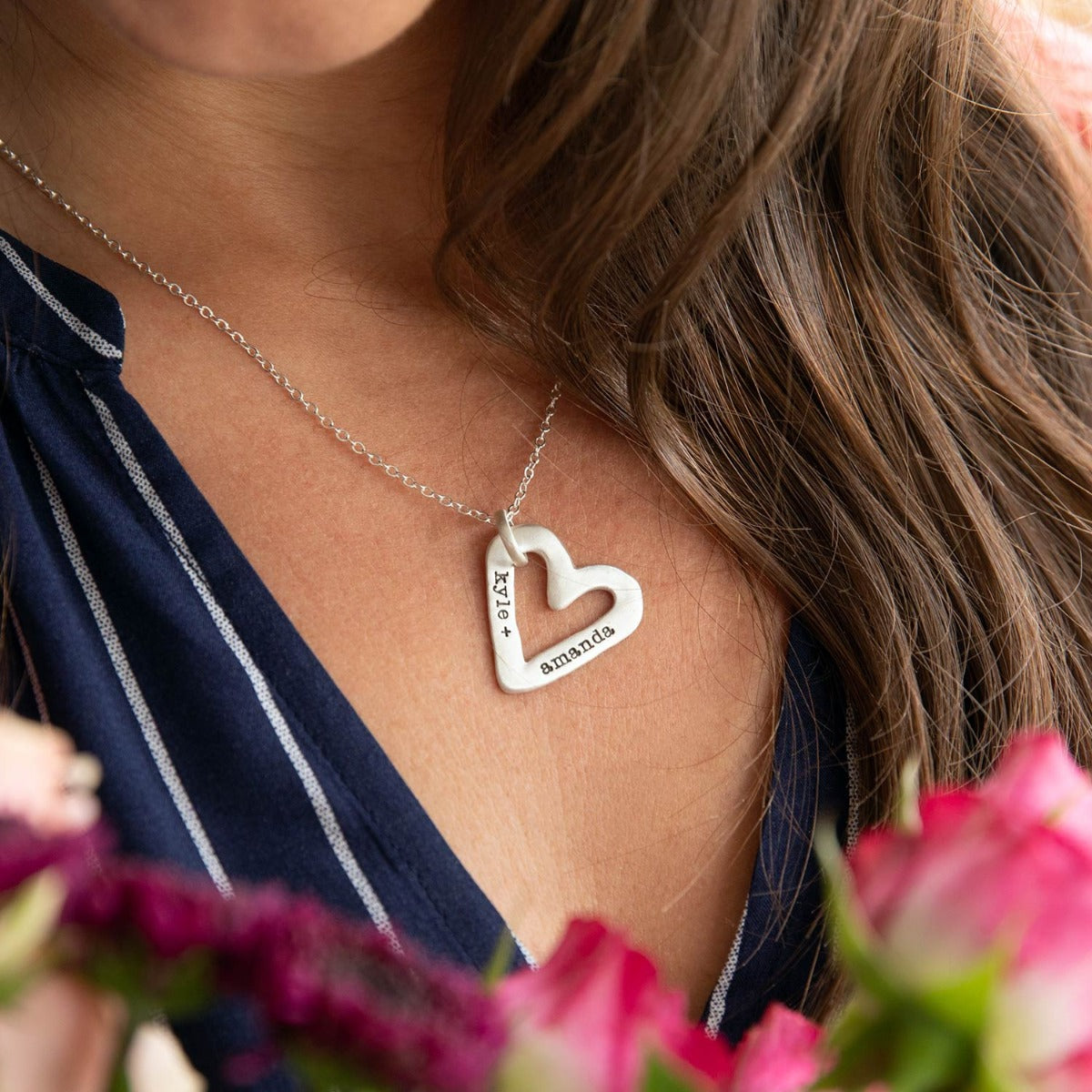 Molded Heart Necklace {Sterling Silver}